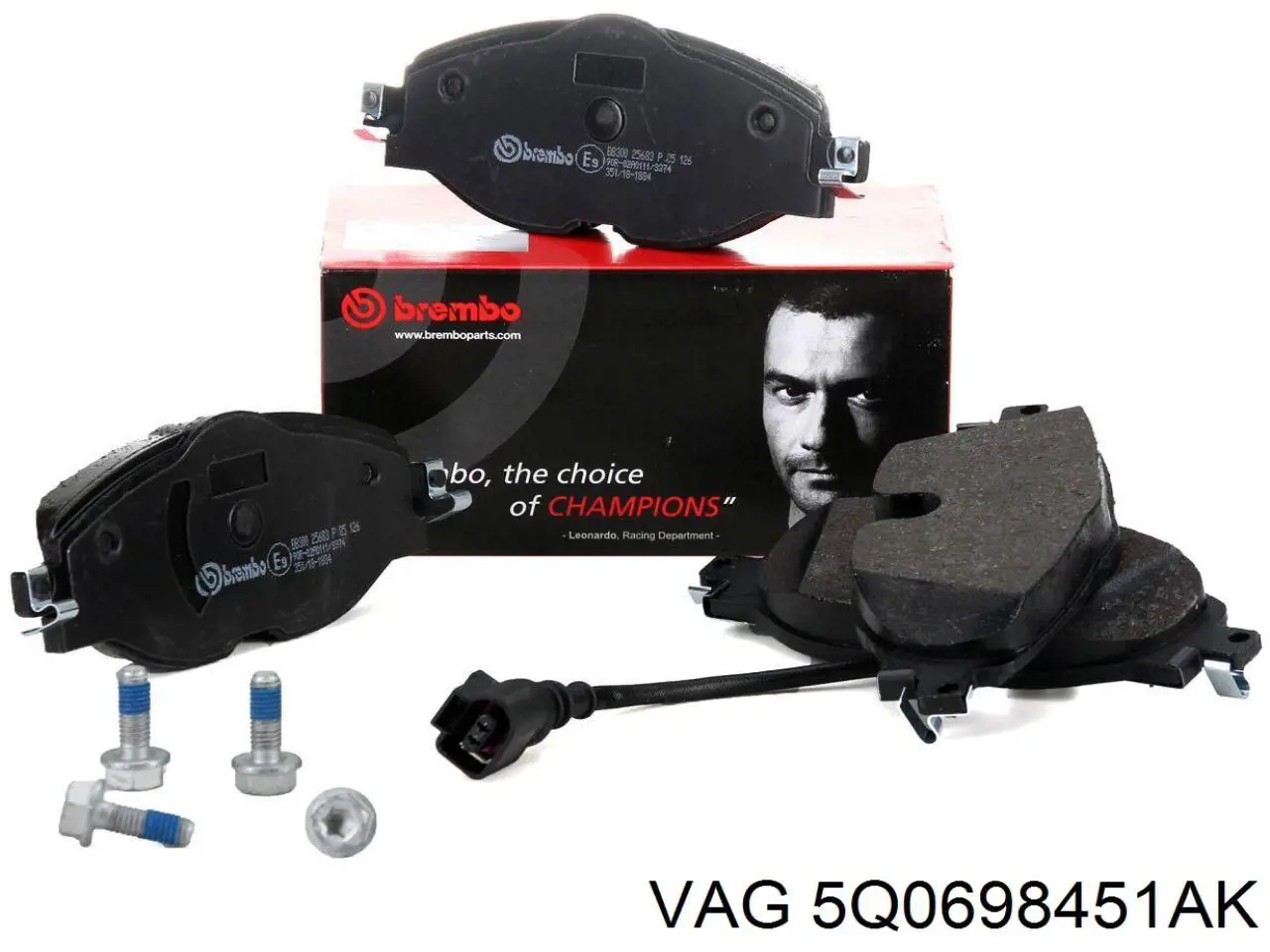 5Q0698451AK VAG Pastillas freno traseras