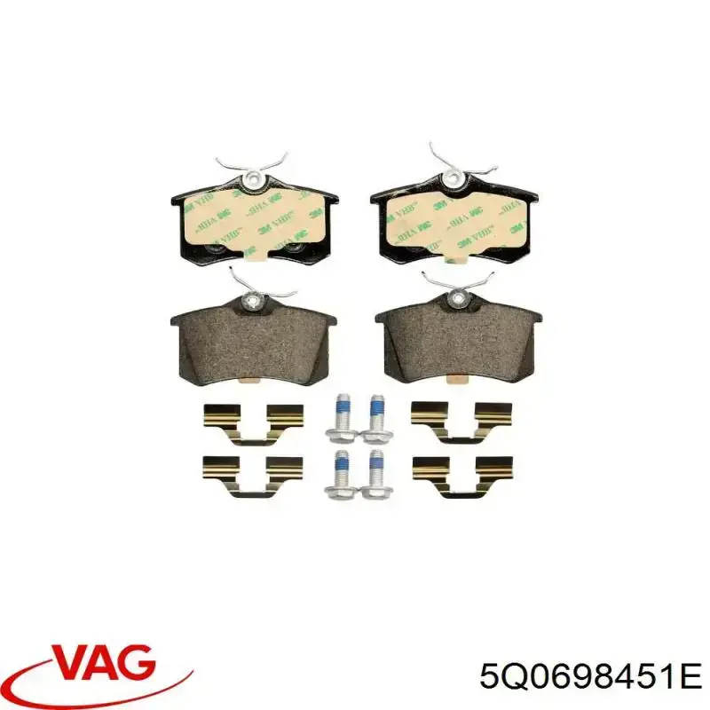 Pastillas traseras de freno VAG 5Q0698451E precio, desde 16,32 EUR