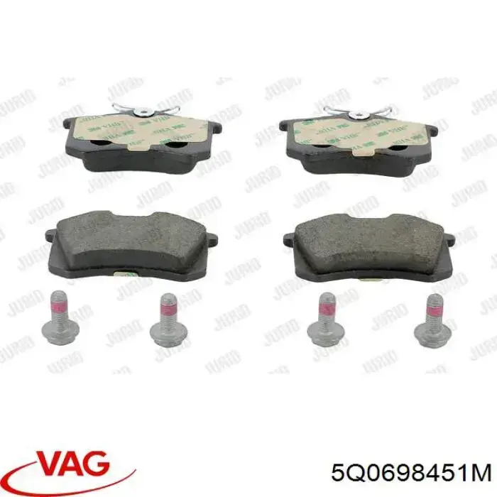 Pastillas traseras de freno VAG 5Q0698451M precio, desde 16,32 EUR