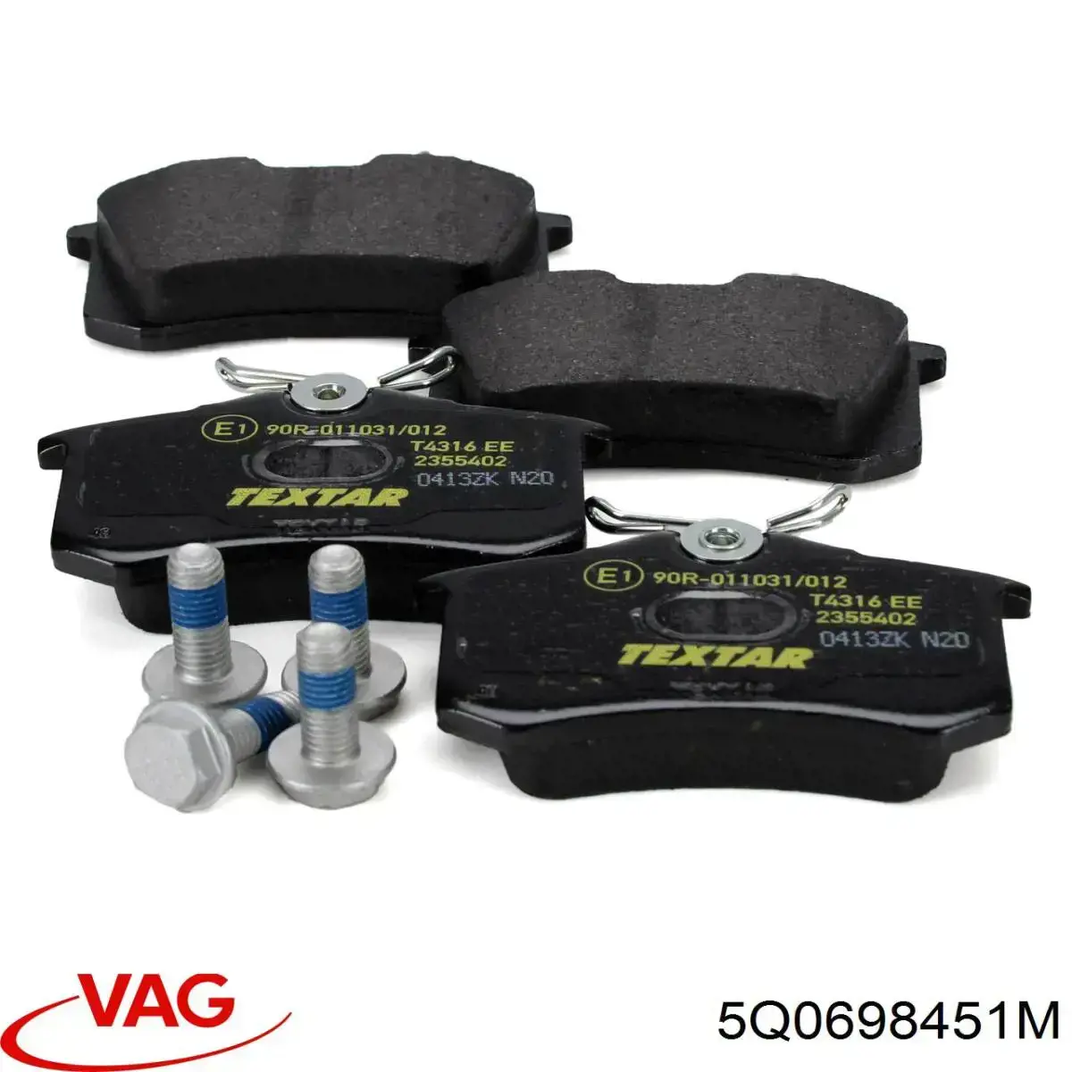 Pastillas de freno traseras 5Q0698451M VAG