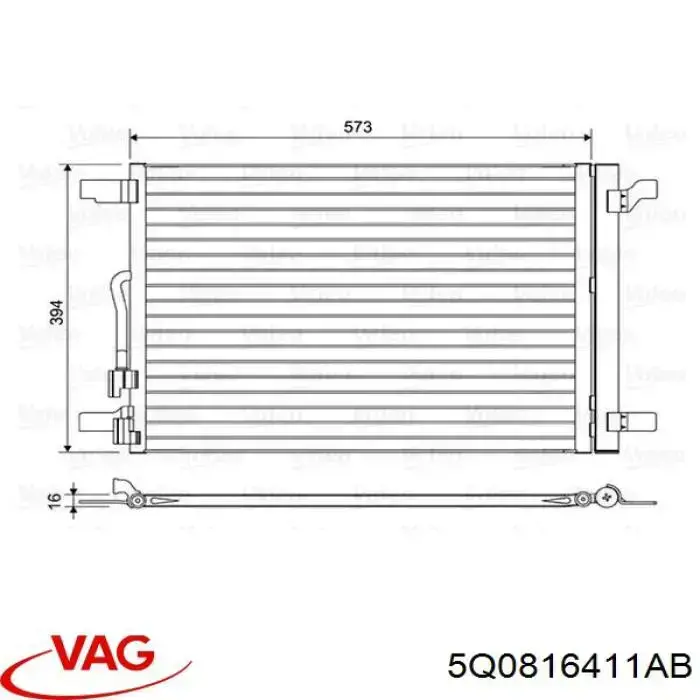 Comprar 5Q0816411AB VAG Condensador de aire acondicionado
