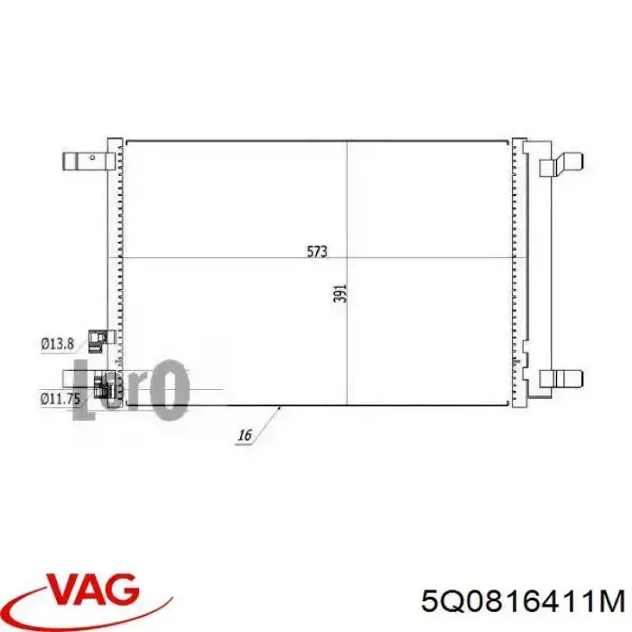Aire acondicionado capacitor VAG 5Q0816411M precio, desde 100,19 EUR
