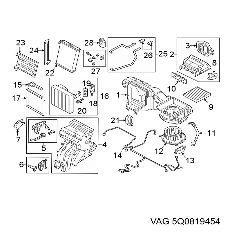  VAG 5Q0819454 precio, desde 24,96 EUR
