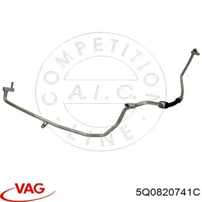 5Q0820741C VAG tubería de baja / alta presión, aire acondicionado, de condensador a evaporador