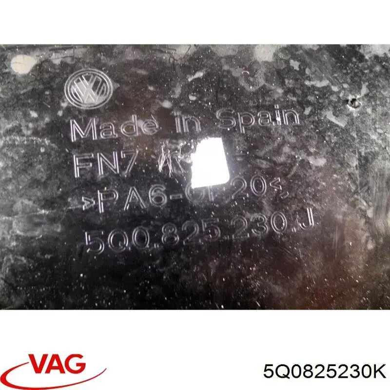 Protección trasera del motor 5Q0825230K VAG