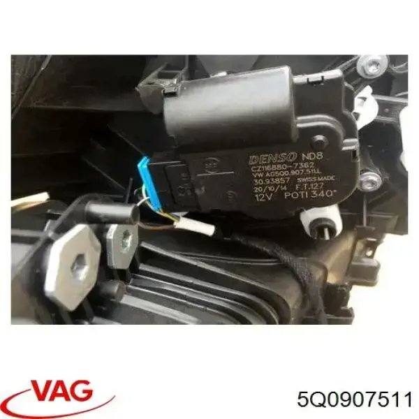 Elemento De Reglaje Valvula Mezcladora Actuador de Compuerta VAG 5Q0907511