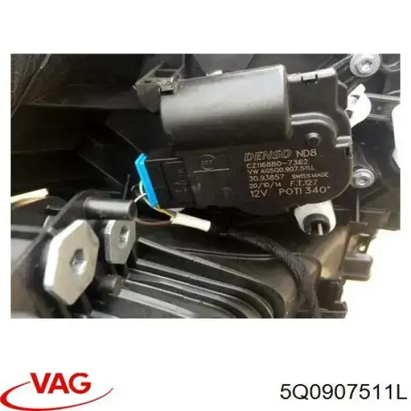 Actuador de compuerta de la calefacción 5Q0907511L VAG