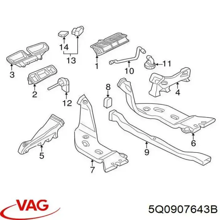 Comprar 5Q0907643B VAG Sensor de contaminación del aire