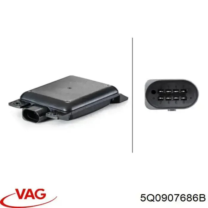 Sensor de ángulo muerto trasero VAG 5Q0907686B