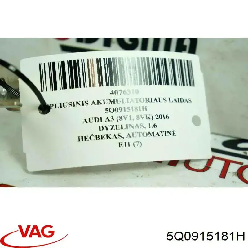 Cable de masa de batería 5Q0915181H VAG