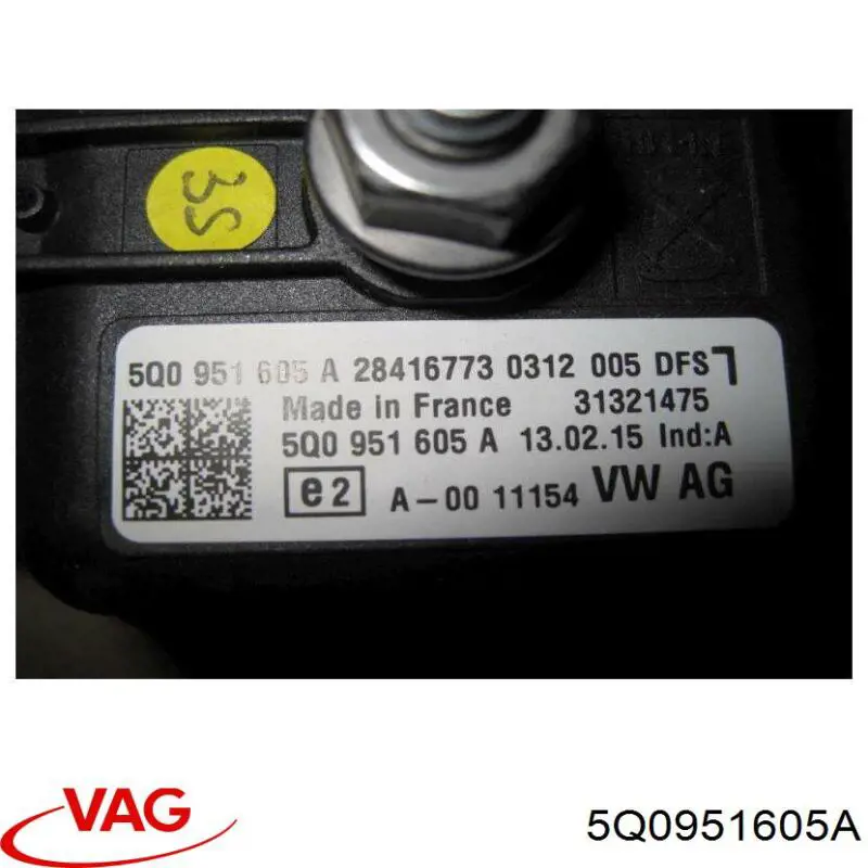 Sirena de alarma antirrobo VAG 5Q0951605A