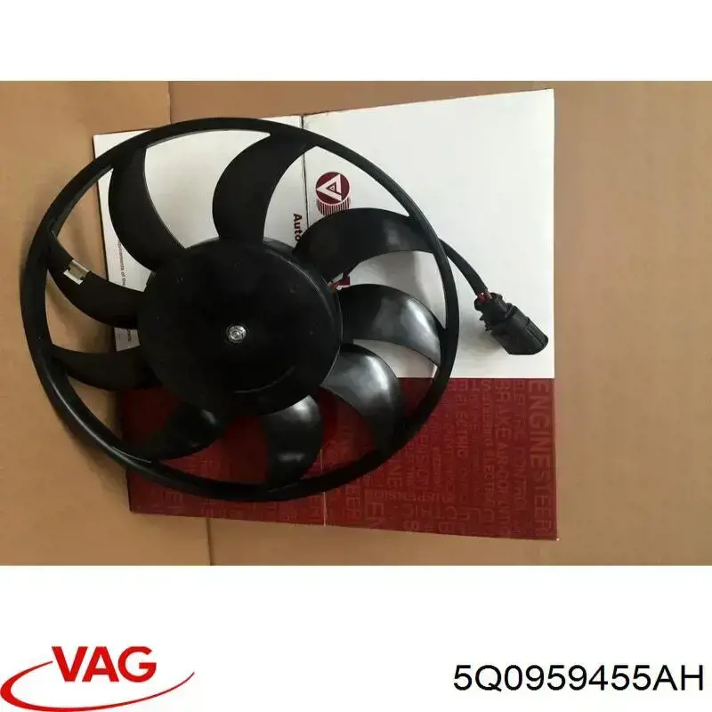 Ventilador de refrigeración completo derecho (motor y hélice) 5Q0959455AH VAG