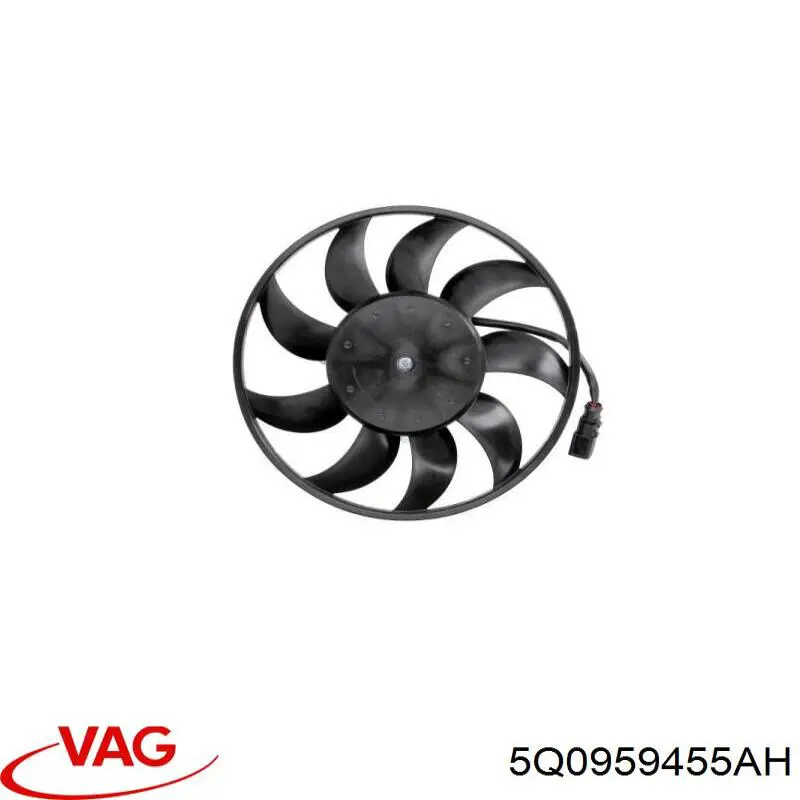 Ventilador de refrigeración completo derecho (motor y hélice) 5Q0959455AH VAG