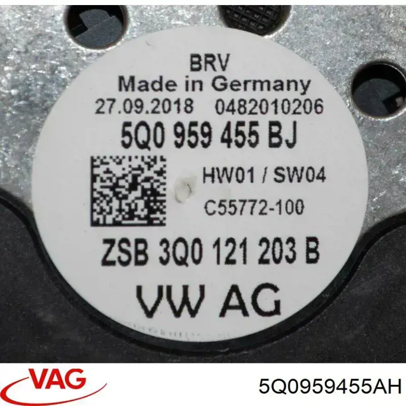 5Q0959455AH VAG Ventilador de refrigeración completo derecho (motor y hélice)