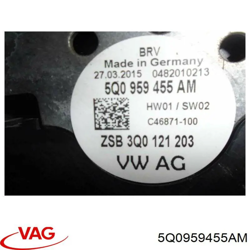 Ventilador eléctrico de refrigeración completo izquierdo (motor y hélice) 5Q0959455AM VAG