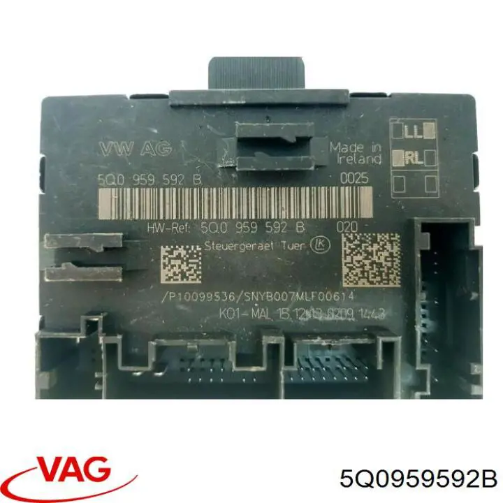 Unidad de confort de la puerta delantera VAG 5Q0959592B