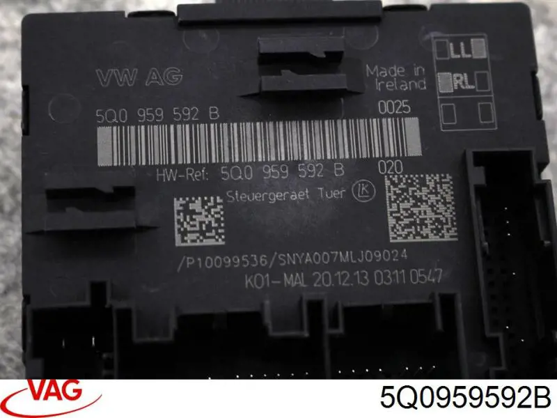 Unidad de confort de la puerta delantera 5Q0959592B VAG