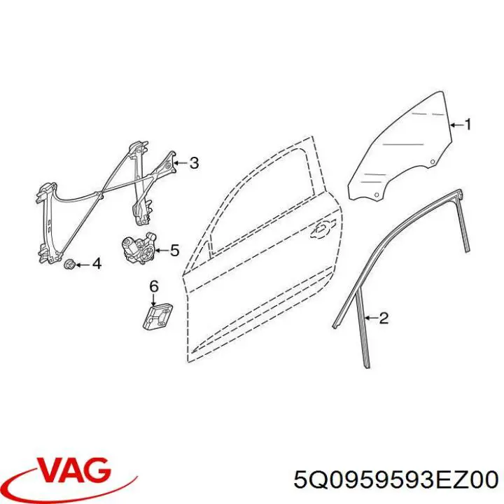 Unidad de confort de la puerta delantera VAG 5Q0959593EZ00 precio, desde 45,01 EUR
