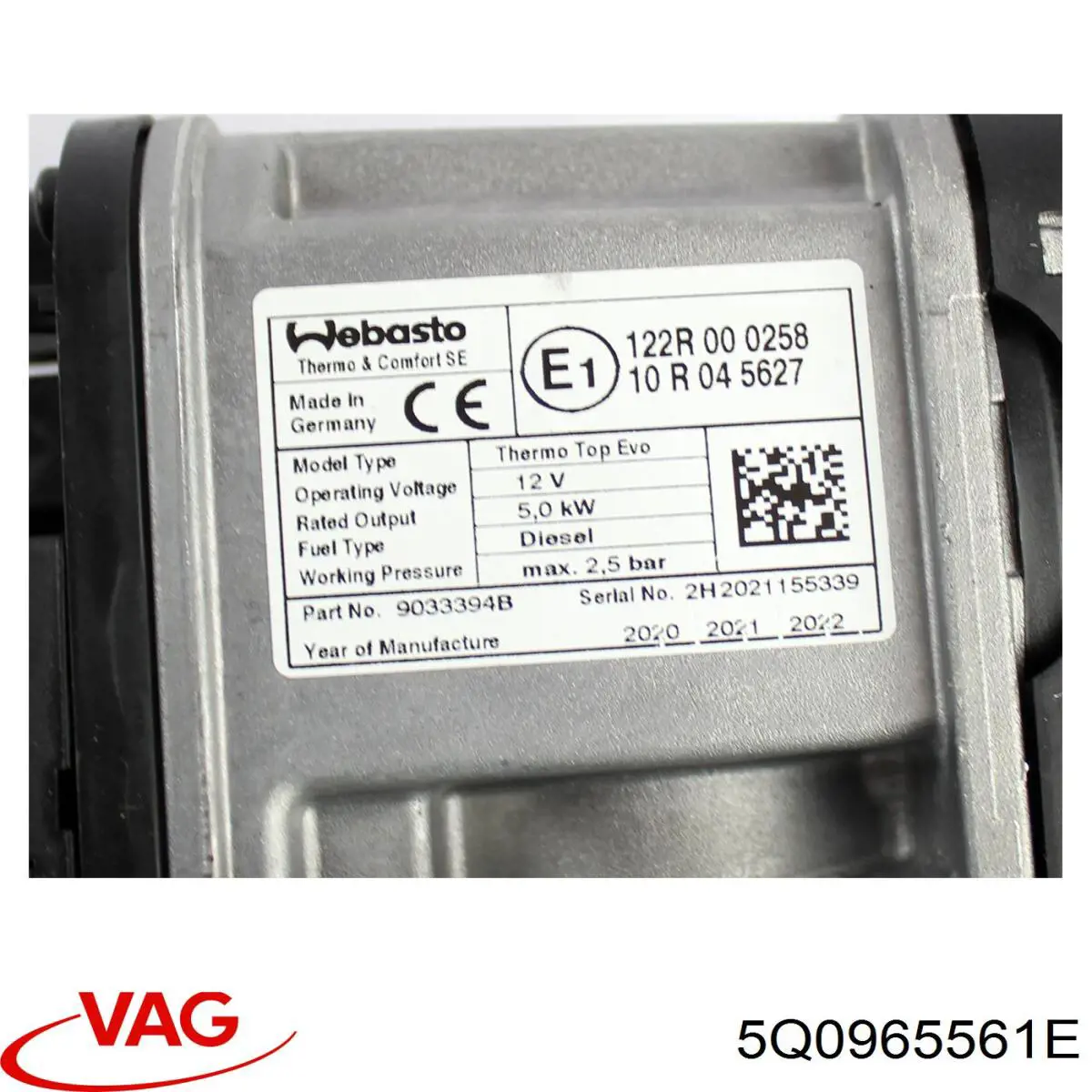 Bomba de agua eléctrica auxiliar VAG 5Q0965561E precio, desde 64,14 EUR
