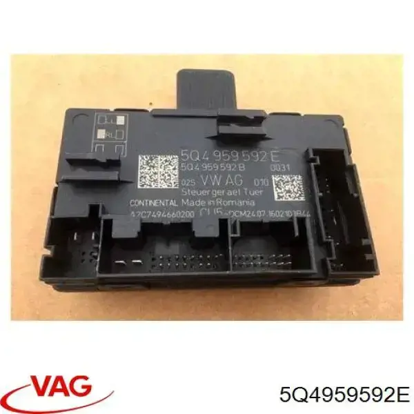Comprar 5Q4959592E VAG Unidad de confort de la puerta delantera