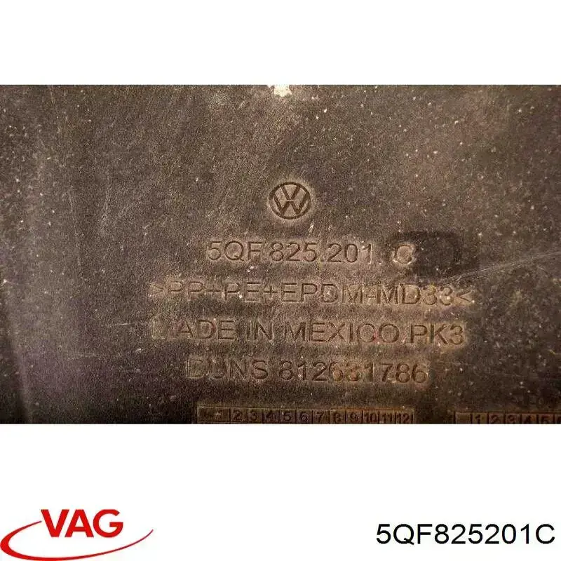 Protección inferior izquierda VAG 5QF825201C precio, desde 76,24 EUR