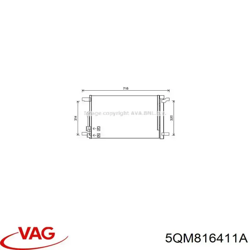 Aire acondicionado capacitor VAG 5QM816411A precio, desde 101,66 EUR