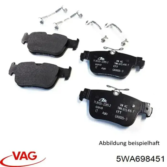 Pastillas traseras de freno VAG 5WA698451 precio, desde 29,80 EUR