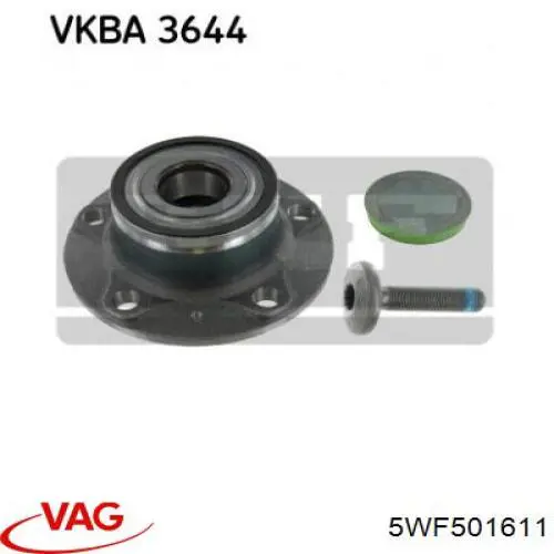 Comprar 5WF501611 VAG Cubo de rueda, Eje trasero