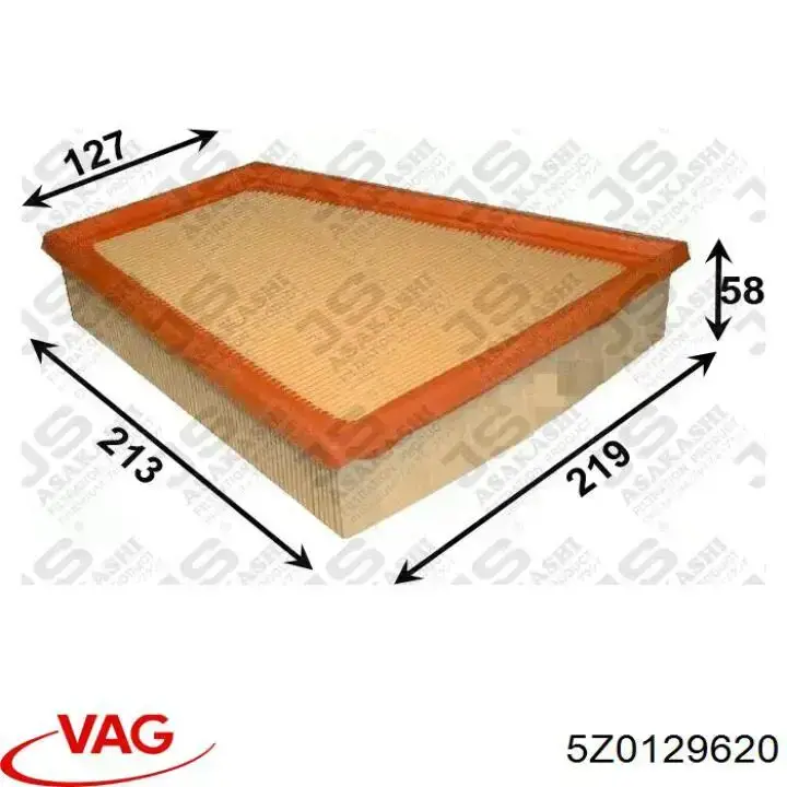 El filtro de aire VAG 5Z0129620 precio, desde 8,81 EUR