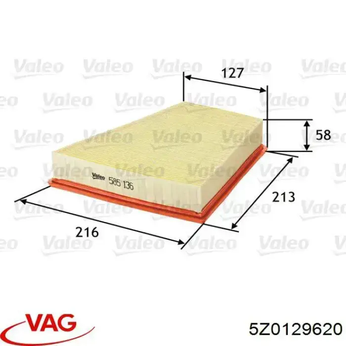 Comprar 5Z0129620 VAG Filtro de aire