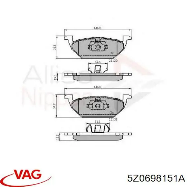 Pastillas de freno delanteras Seat Ibiza 5 KJ1, KJG