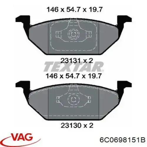 Pastillas de freno delanteras Seat Ibiza 5 KJ1, KJG