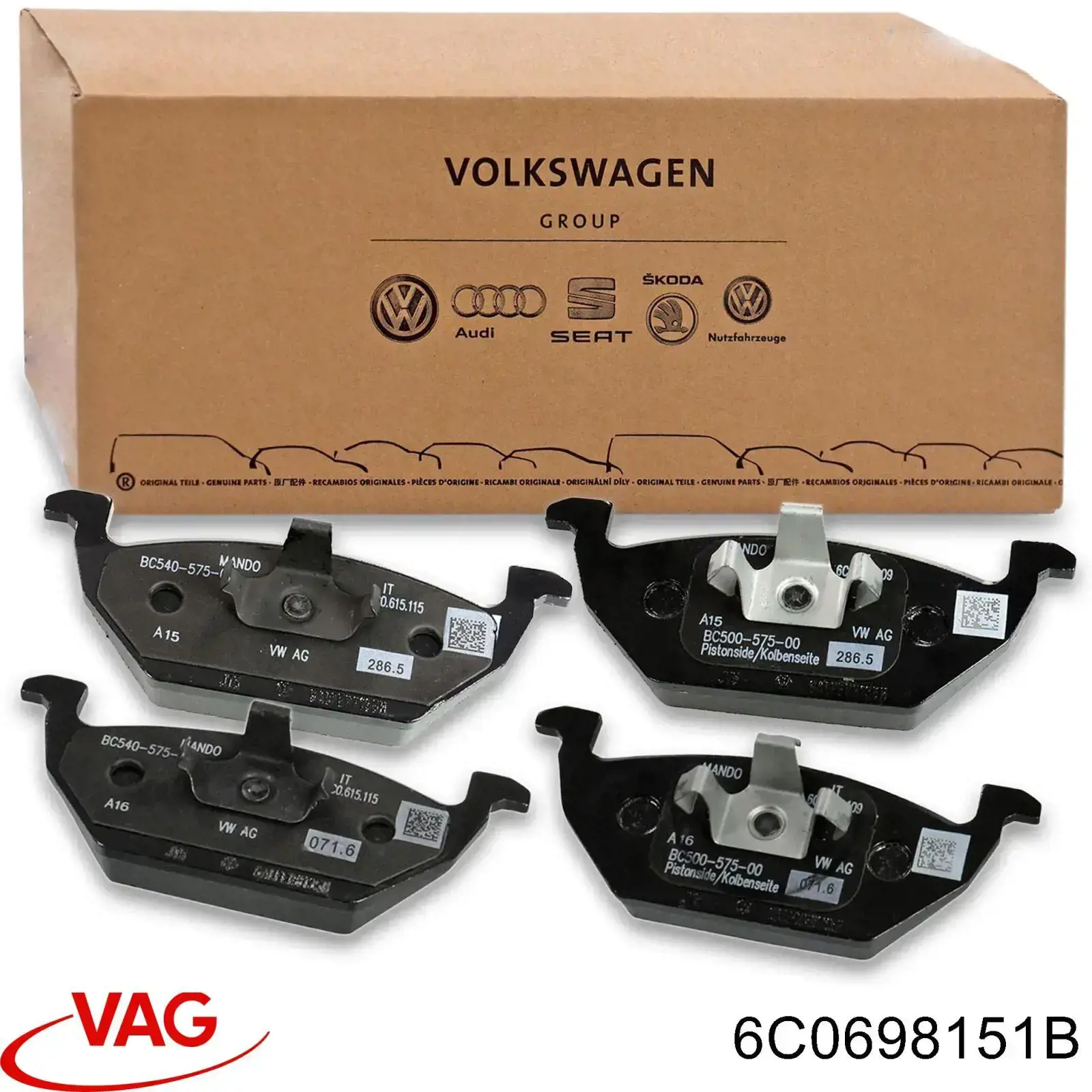 Pastillas de freno delanteras Seat Ibiza 5 KJ1, KJG