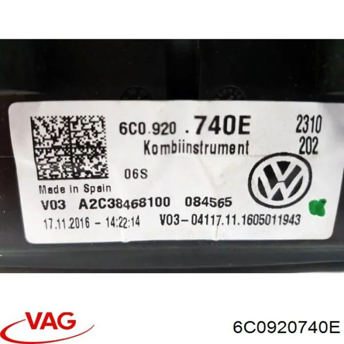 Tablero De Instrumentos (Panel De Instrumentos) para Volkswagen Polo (602, 604, 612, 614)