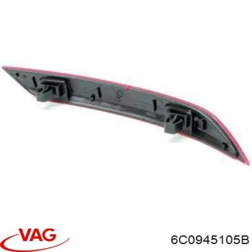 Reflector de parachoques trasero VAG 6C0945105B