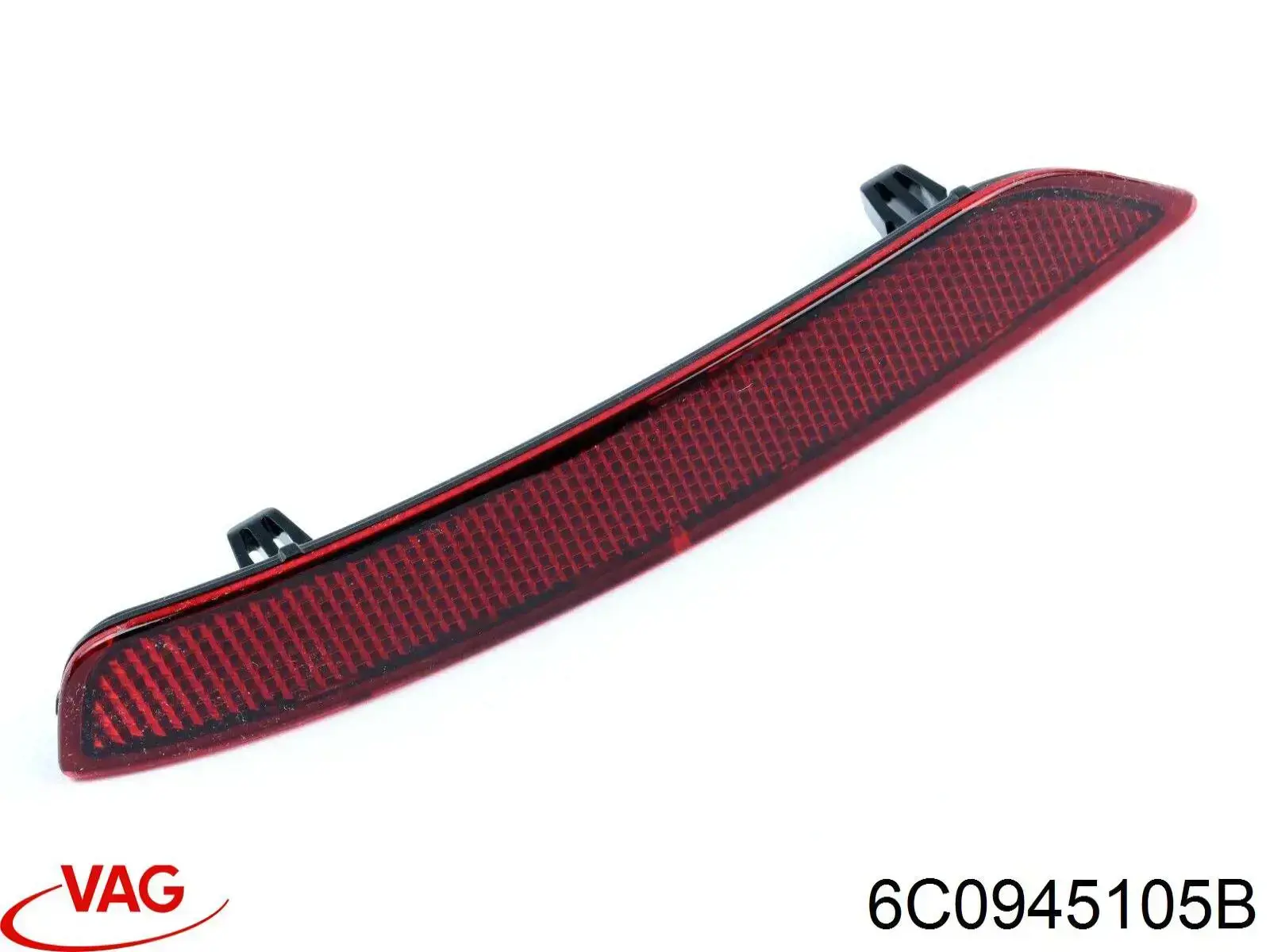 Reflector de parachoques trasero 6C0945105B VAG