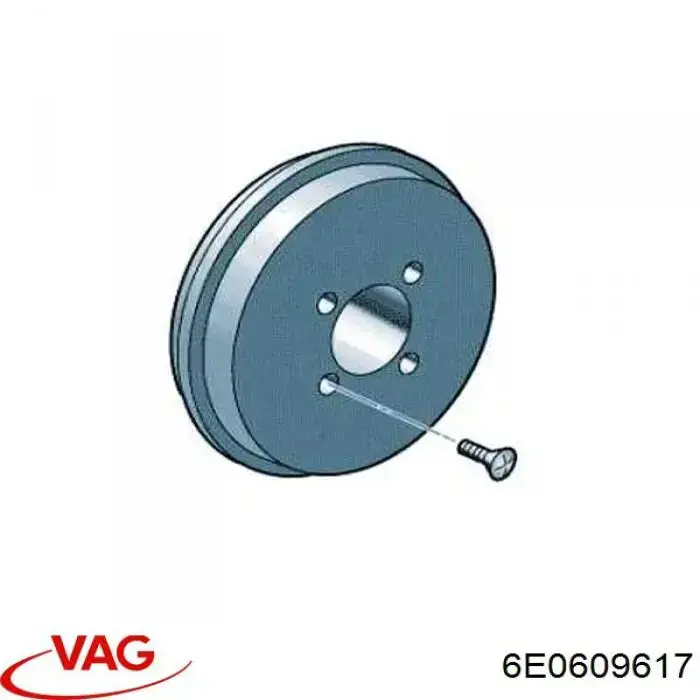 Comprar 6E0609617 VAG Tambor de freno trasero