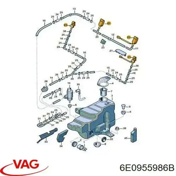 Boquilla del lavaparabrisas VAG 6E0955986B precio, desde 28,13 EUR