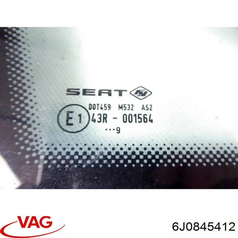 Cristal de ventanilla fija de puerta delantera derecha VAG 6J0845412B precio, desde 55,18 EUR