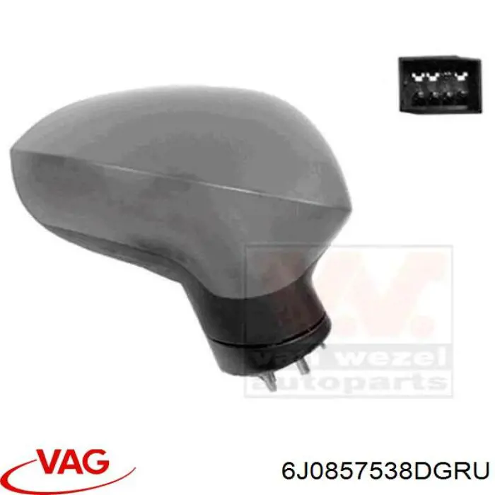 Comprar 6J0857538DGRU VAG Cubierta De Espejo Retrovisor Derecho