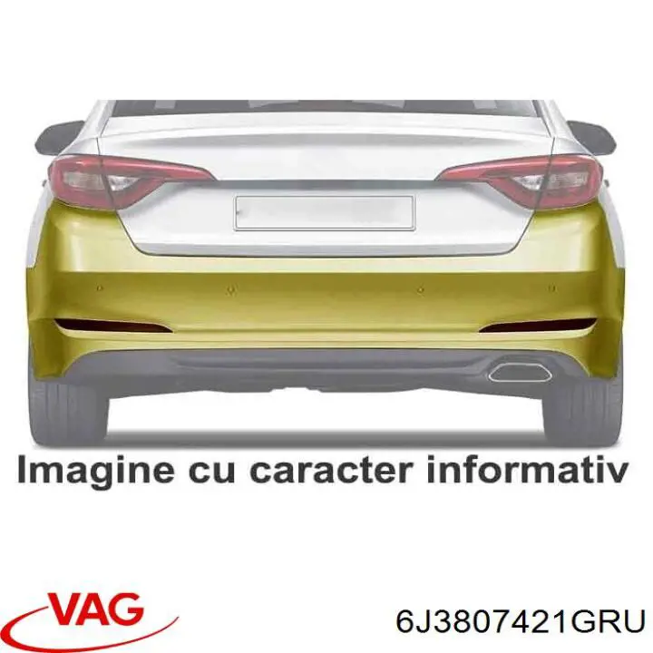 Parachoques trasero 6J3807421GRU VAG