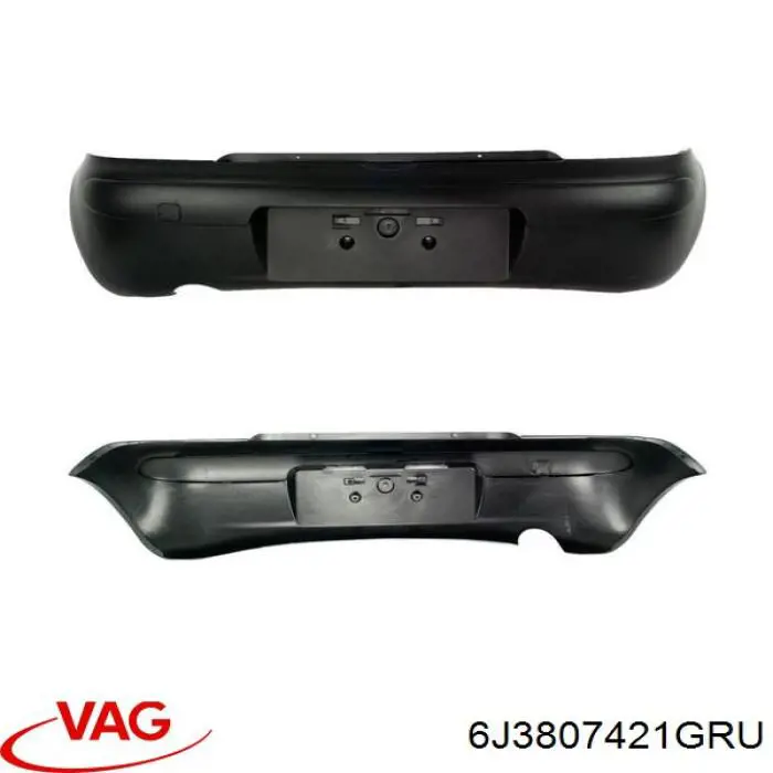 Paragolpes trasero VAG 6J3807421GRU