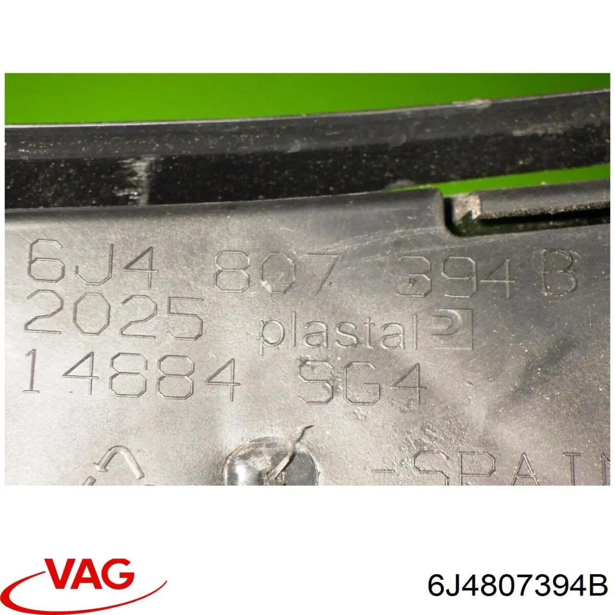 6J4807394 VAG soporte de guía para parachoques trasero, derecho
