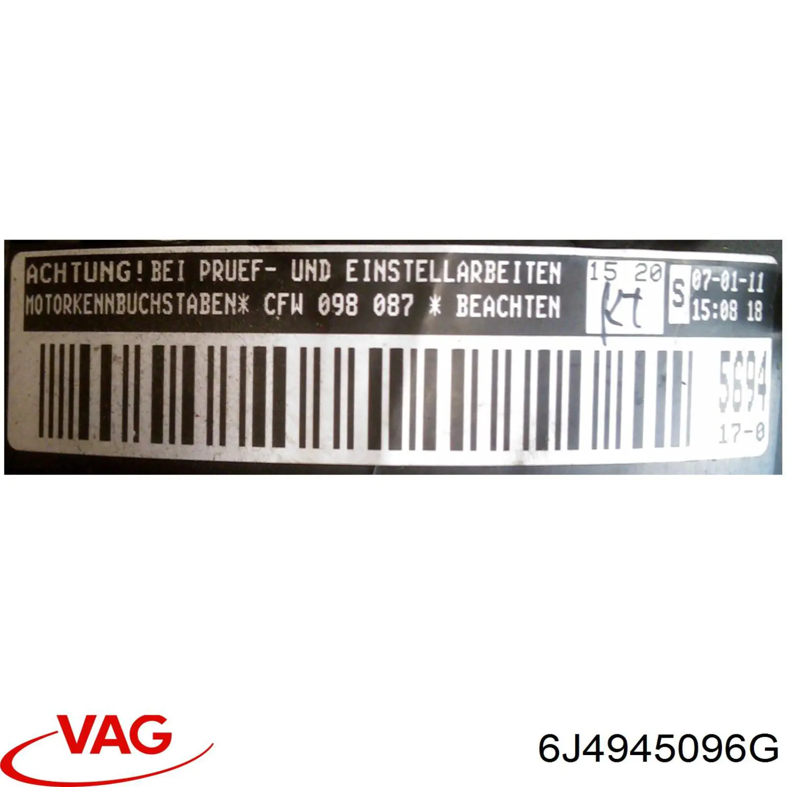 6J4945096B VAG Piloto trasero derecho
