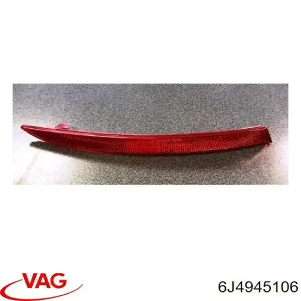 6J4945106 VAG Reflector, trasero, derecho