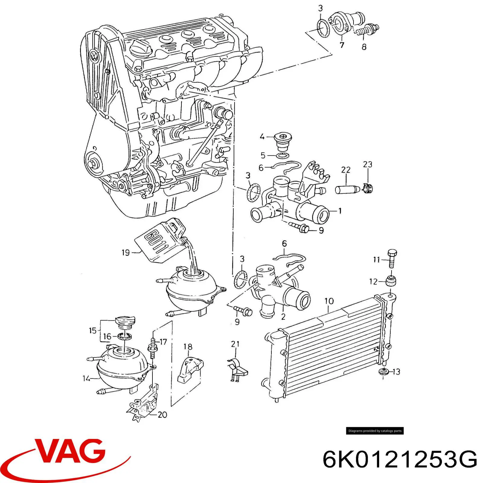 671308-4 Polcar radiador refrigeración del motor