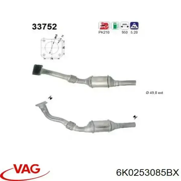 1L0253208M VAG catalizador