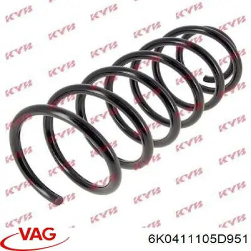 Muelle delantero 6K0411105D951 VAG