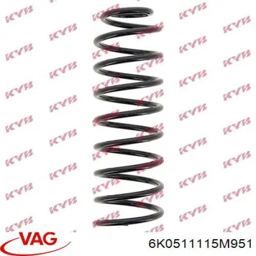 Comprar 6K0511115M951 VAG Muelle de eje trasero
