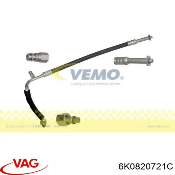 Manguera de aire acondicionado de compresor al condensador VAG 6K0820721C precio, desde 123,16 EUR